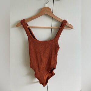 Youswim Rust Textured One-Piece Swimsuit